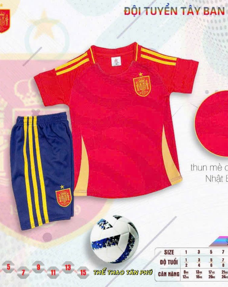 QUẦN ÁO KID ĐT TÂY BAN NHA
