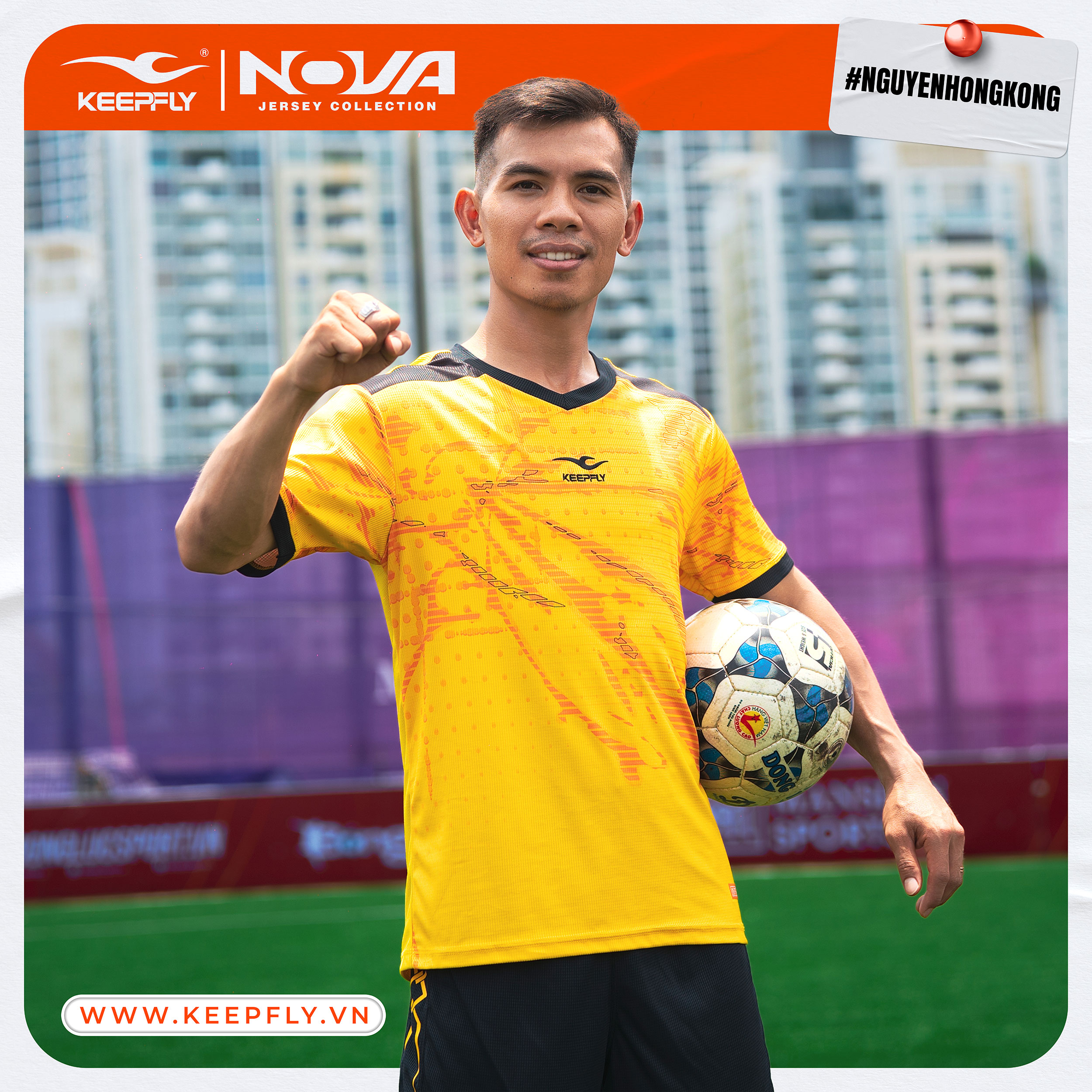 bộ áo bóng đá nova vàng